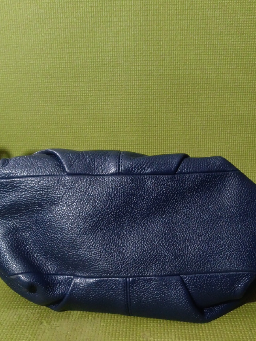 Coach Navy Blue Pebbled Leather Shoulder Bag - Picture 8 of 8
